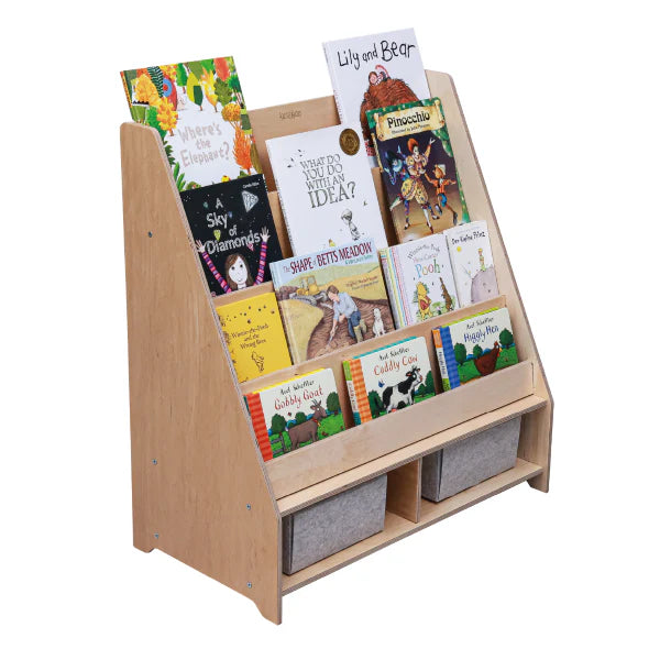 MAMOI® Kinderboekenkast in raketvorm, Montessori-rek van hout, boeken MAMOI® Kinderboekenkast in raketvorm, Montessori-rek van hout, boeken