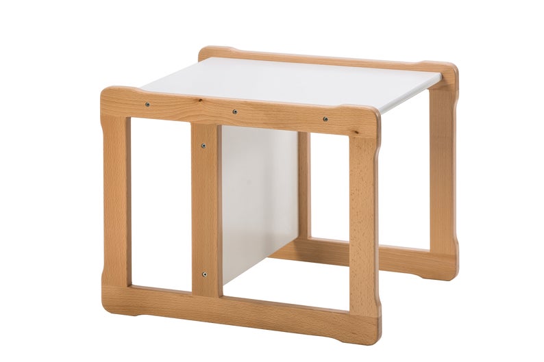 Table évolutive 3-en-1, bureau, chaise, marchepied en bois FSC • LOOVE