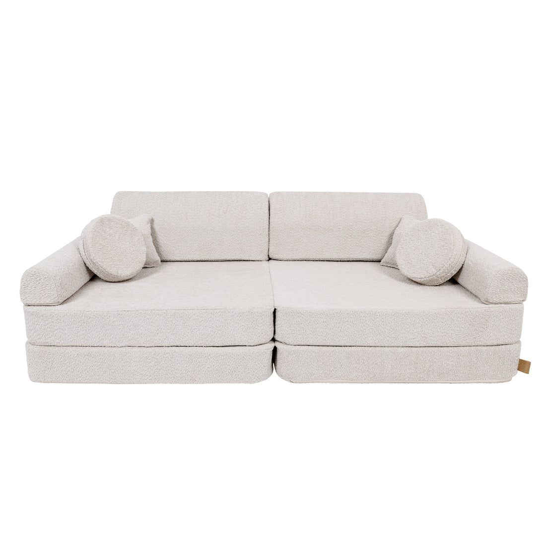 Canapé modulaire de jeu pour enfants pour salle de jeux, chambre à coucher, petit lit convertible en mousse confortable pour garçons et filles, divan pour enfants (gris Canapé modulaire de jeu pour enfants pour salle de jeux, chambre à coucher, petit lit convertible en mousse confortable pour garçons et filles, divan pour enfants (gris