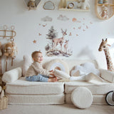 Canapé de jeu modulable 160cm en peluche bouclée effet laine Bearly | 8 Pièces • Gustave