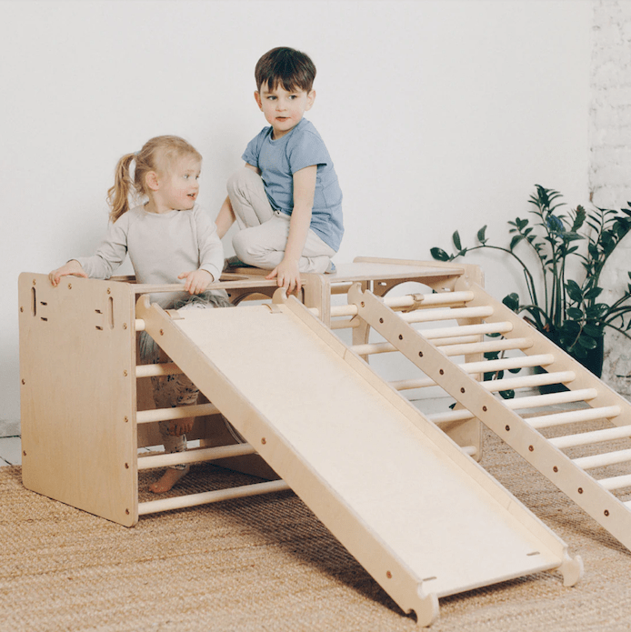 Cube de Pikler en bois, parcours de motricité • LOOVE