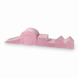 5-piece velvet motor skills course - Raspberry