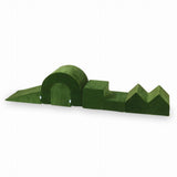 5-piece velvet motor skills course - Olive