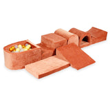 6-piece motor skills course with small velvet ball pool - Marsala