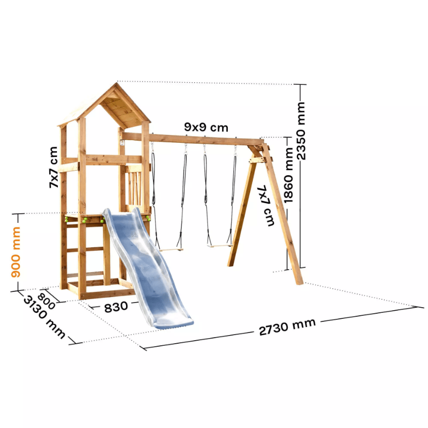 Aire de jeux écoresponsable 4-en-1 enfant • LOOVE