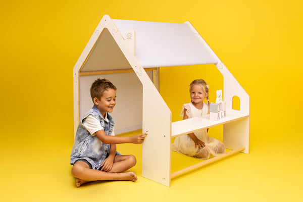 Cabane en bois d'intérieur, maison de jeu - Bois • Elin