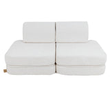 Canapé de jeu modulable 120cm en bouclette - Blanc | 4 pièces • Loke