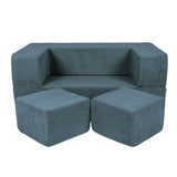 Canapé de jeu modulable 96cm en Corduroy à larges côtes Aesthetic | 4 Pièces • Kubic