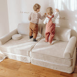 Canapé de jeu modulable Gustave 160cm en Corduroy à larges côtes Aesthetic | 10 Pièces