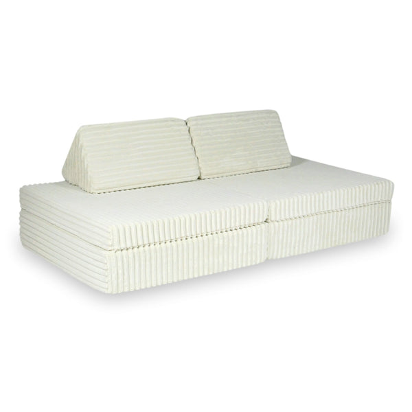 Sofá de juego modular de 4 piezas en pana de costillas muy anchas Churros, 2 tamaños • Tobias