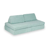 Modulares Spielsofa Mini Tobias 120cm aus feinem geripptem Churros-Fell | 4 Teile