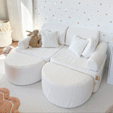 Modulares 12-teiliges Spielsofa aus Bouclé - Weiß • Loki