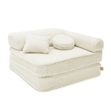 Fauteuil modulable 80cm en peluche bouclée effet laine Bearly | 5 pièces • Gustave
