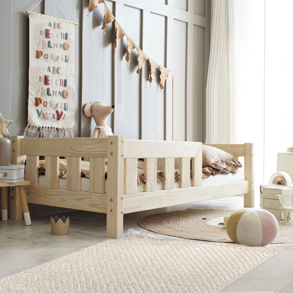 Letto singolo in legno con barriera • Aya