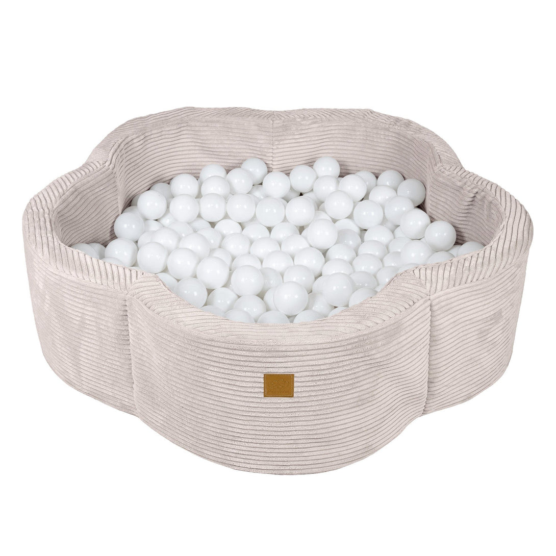 Meowbaby Aesthetic Ecru Flower – Ball Pit for Children | Optional Balls 