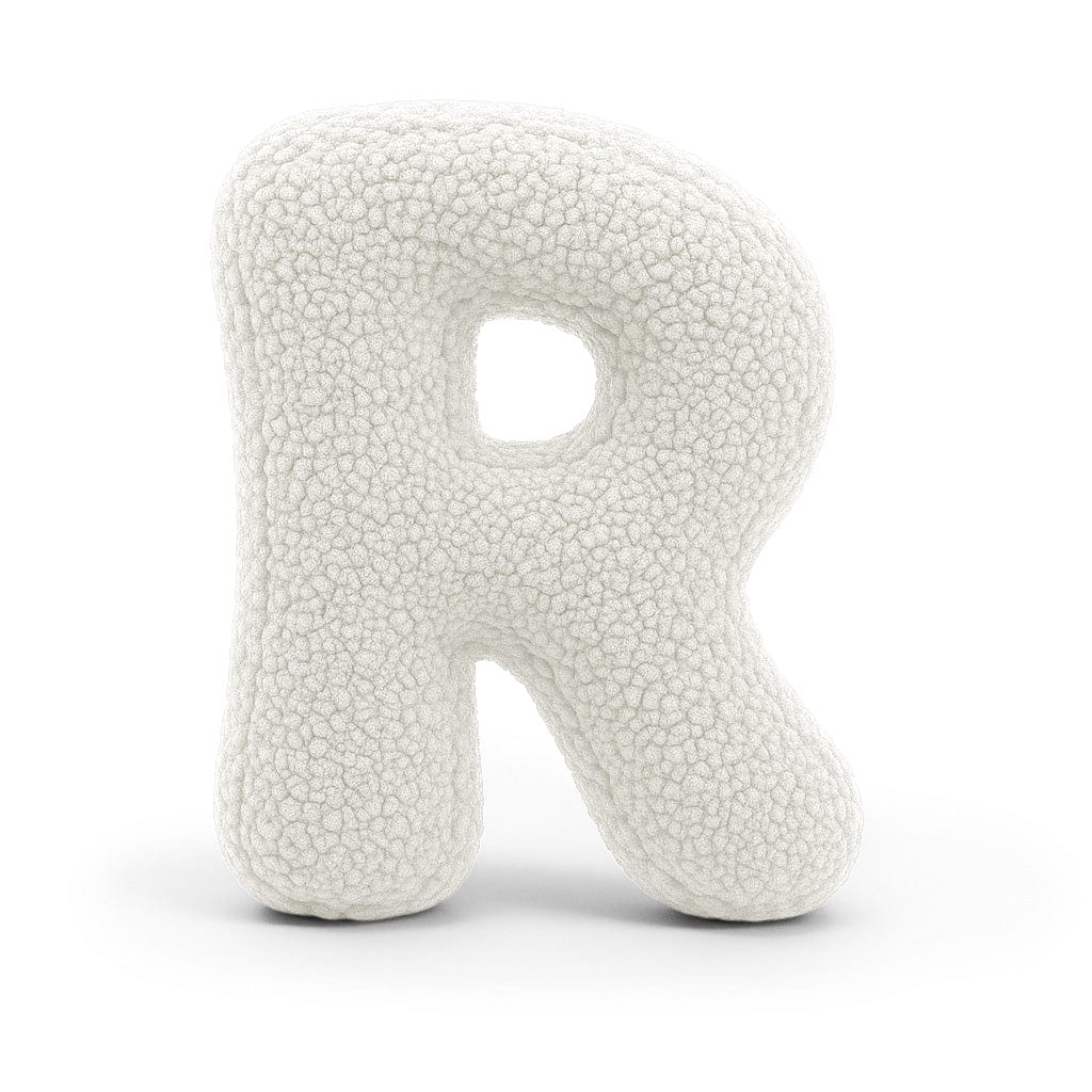 Meowbaby Alphabet Letter Pillow Off White | Bearly