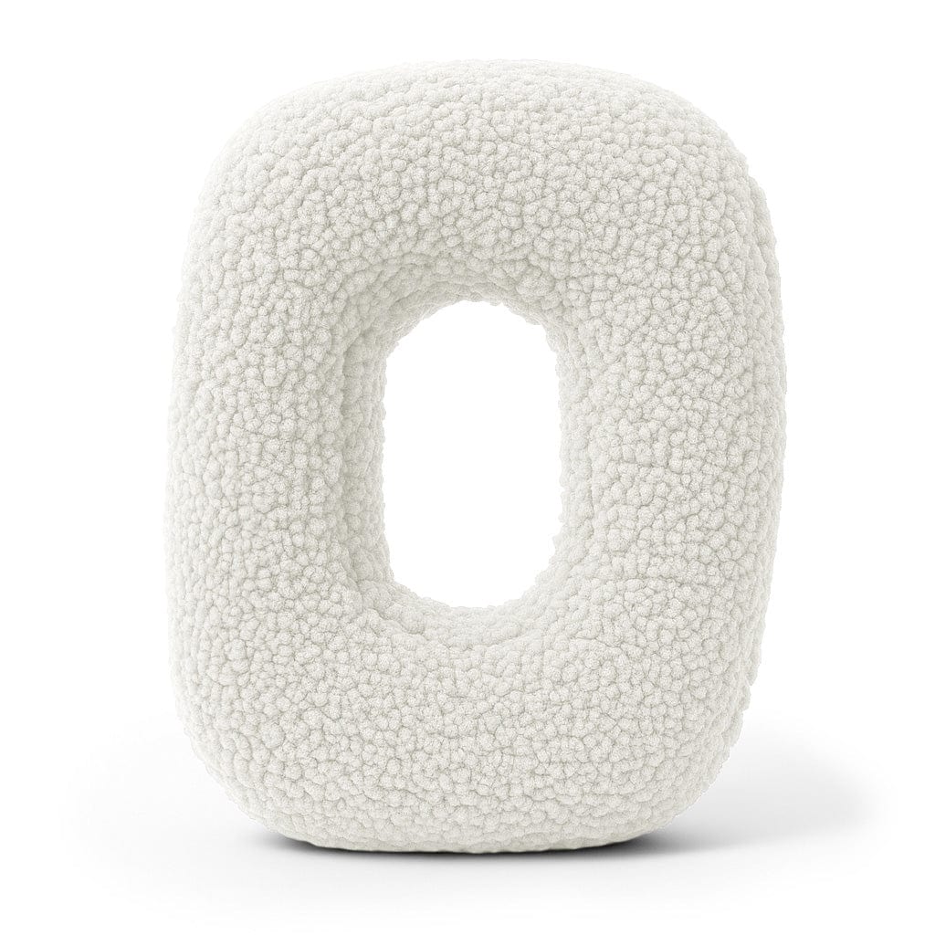 Meowbaby Alphabet Letter Pillow Off White | Bearly