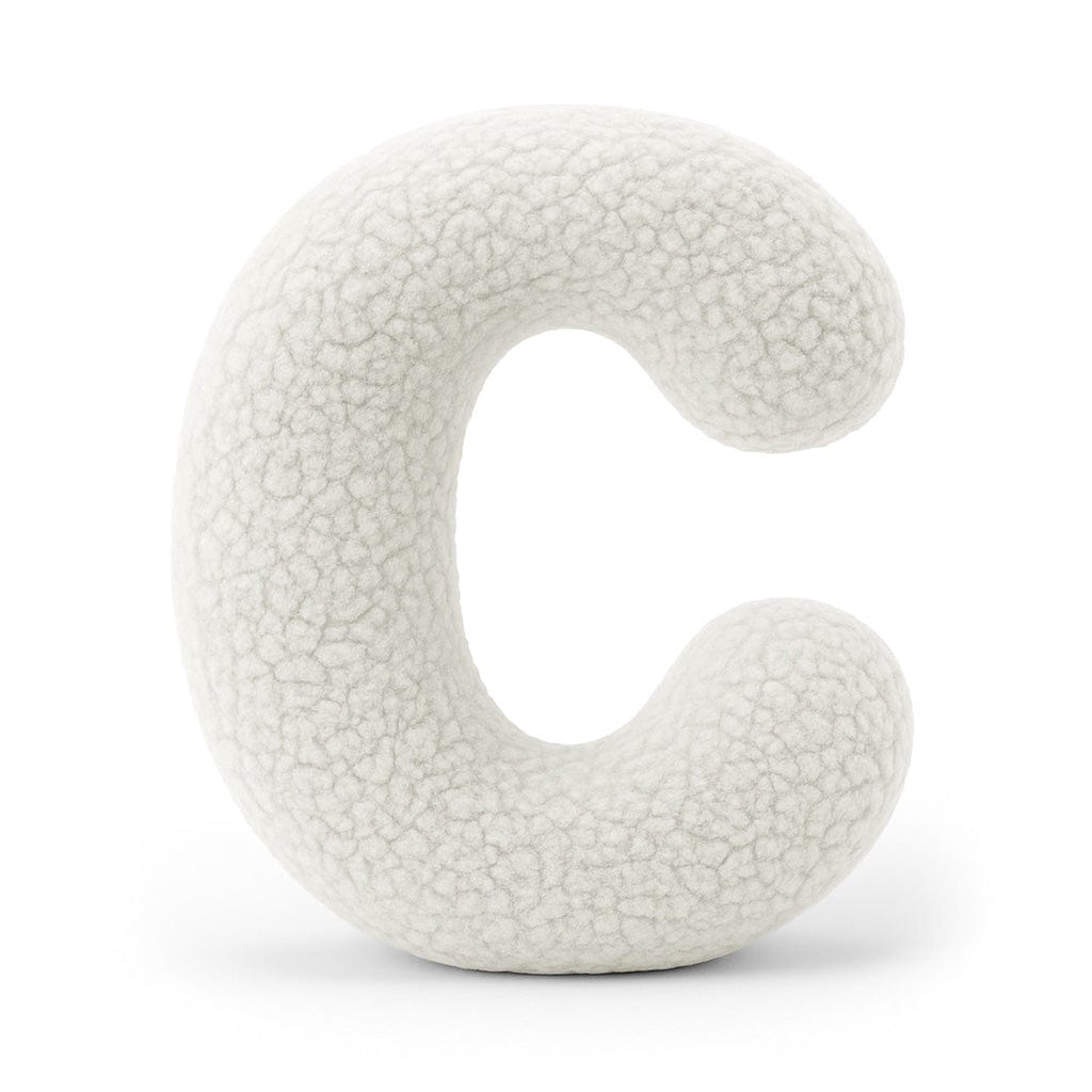 Meowbaby Alphabet Letter Pillow Off White | Bearly