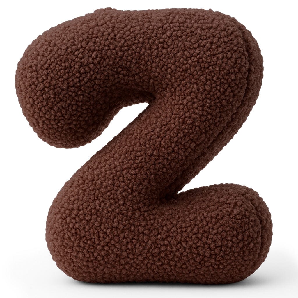 Meowbaby Alphabet Letter Pillow Dark Brown | Bearly