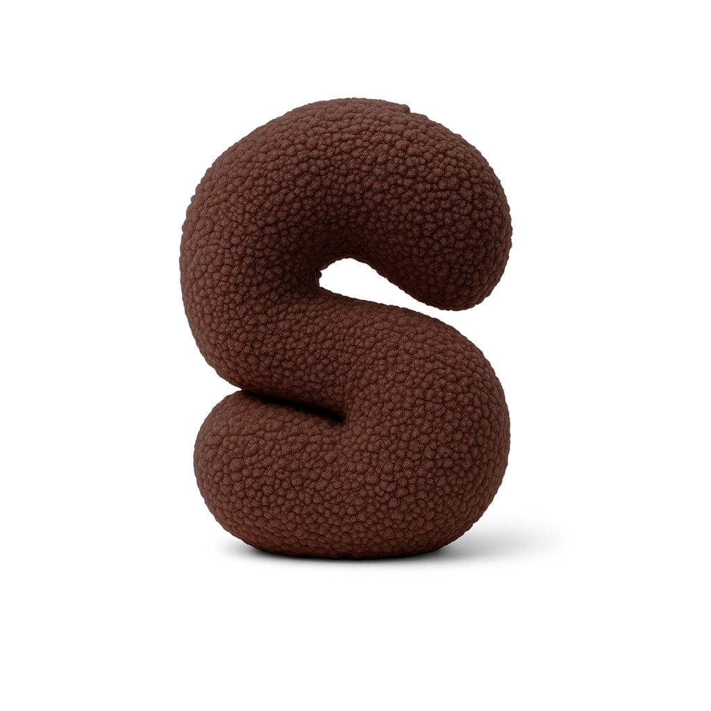 Meowbaby Alphabet Letter Pillow Dark Brown | Bearly