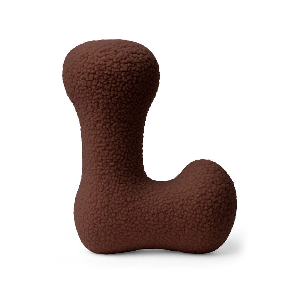 Meowbaby Alphabet Letter Pillow Dark Brown | Bearly
