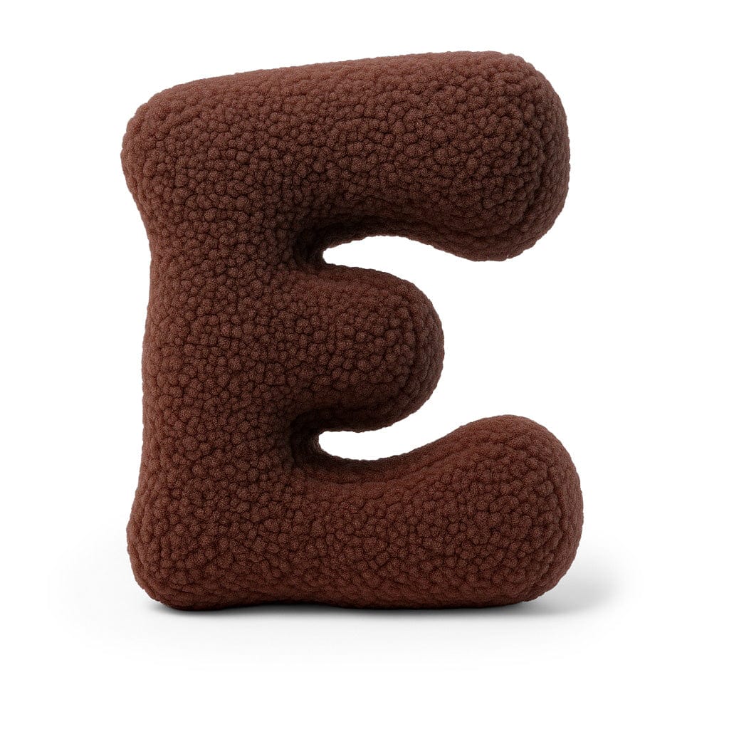 Meowbaby Alphabet Letter Pillow Dark Brown | Bearly