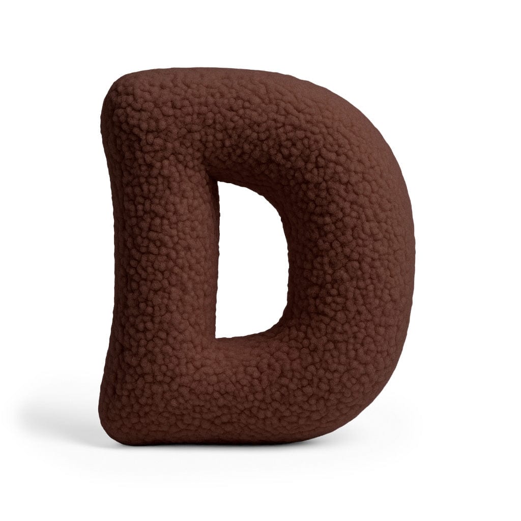 Meowbaby Alphabet Letter Pillow Dark Brown | Bearly