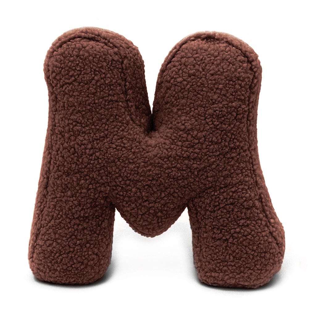Meowbaby Alphabet Letter Pillow Dark Brown | Bearly