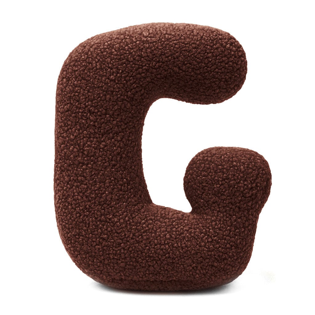 Meowbaby Alphabet Letter Pillow Dark Brown | Bearly