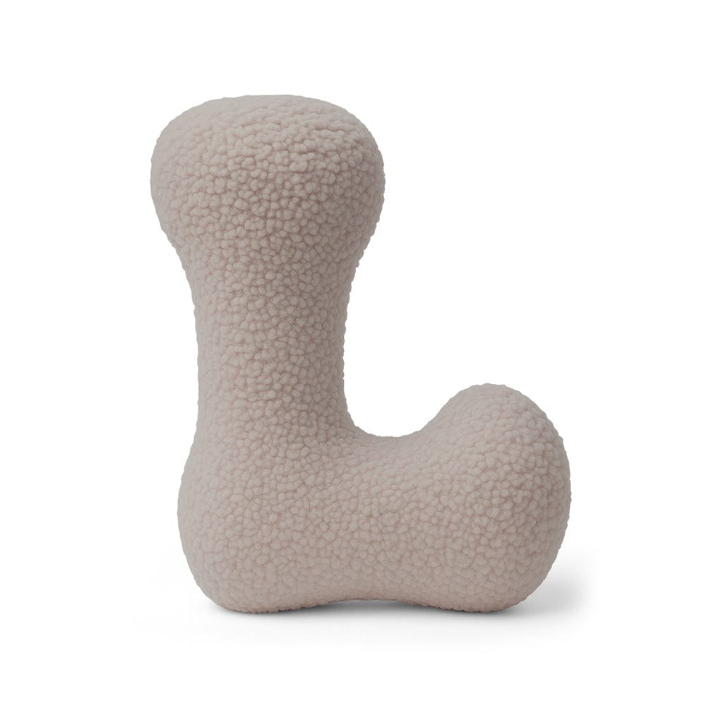 Meowbaby Alphabet Letter Pillow Light Gray | Bearly