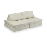 Modulaire speelbank Mini Tobias 120cm in grof ribfluweel | 4 stuks