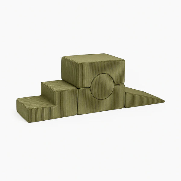 Parcours de motricité Geo 3 à 5 pièces en velours Corduroy - Kaki