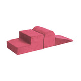 Foam hindernisbanen 3 stuks in fluweel - Framboosrood