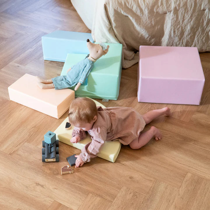 Module Motricité Bébé En Cuir PU – Bloc Mousse Éducatif Avec Fermeture Éclair Et Housse Lavable Pour Enfants Dès 4 Ans