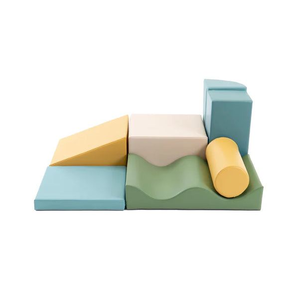 Parcours de motricité 7 pièces en simili cuir - Pastel Turquoise