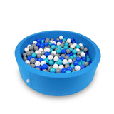 Piscine à balles ronde XL 110cm en jersey - Bleu | Balles au choix