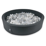 Piscine à balles ronde XXL 130cm en jersey - Graphite | Balles au choix