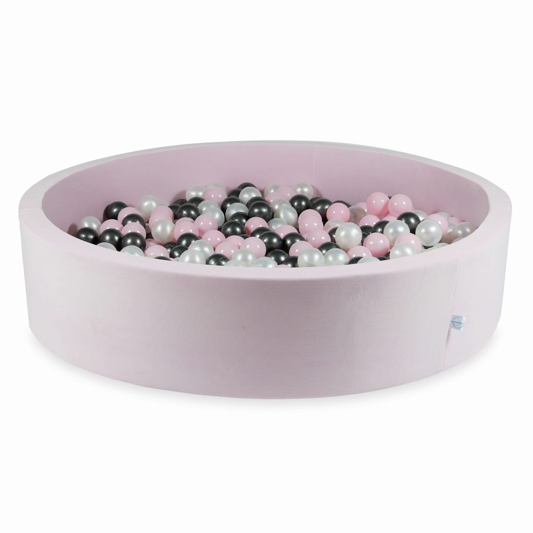 MeowBaby Piscine à Balles 90x30 cm 200 Balles Velours Rose: Blanc