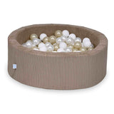 Piscine à balles ronde 90cm en Corduroy à larges côtes Tobias - Toffe | Balles au choix