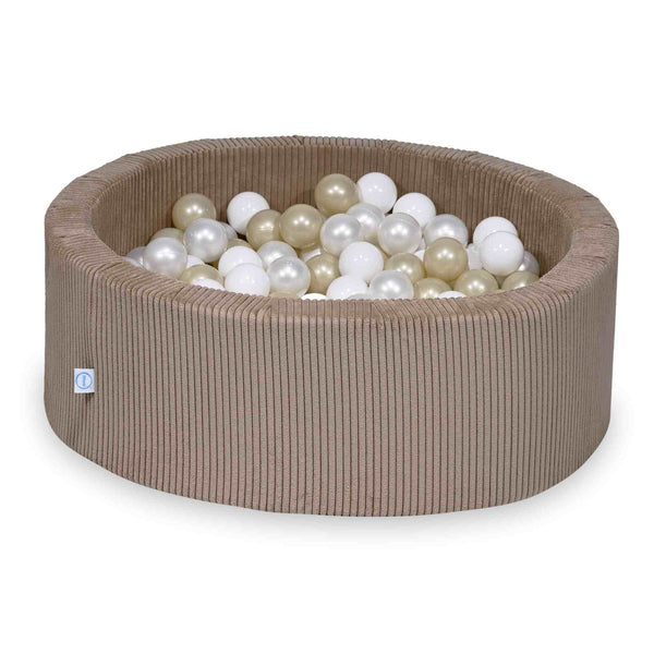 Piscina di palline rotonda 90cm in velluto a coste larghe Tobias, 2 dimensioni - Toffe | Palline a scelta