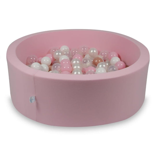 Piscine à balles ronde en jersey, 90cm - Rose