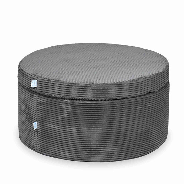 Pouf da gioco modulabile 4 pezzi in Corduroy Tobias – Grafite