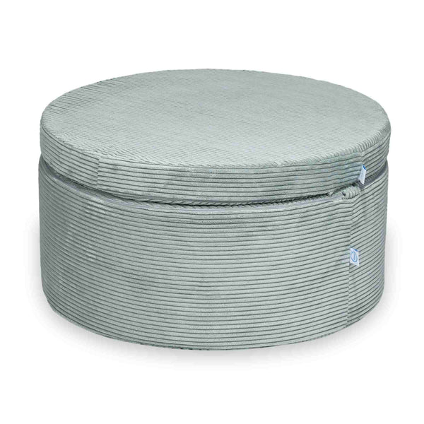 Pouf da gioco modulabile 4 pezzi in Corduroy Tobias – Menta