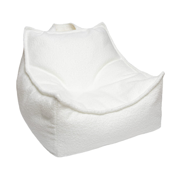 Pouf poire en bouclette - Blanc • Loke