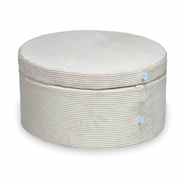 Pouf da gioco modulare 4 pezzi in velluto a coste Tobias – Beige