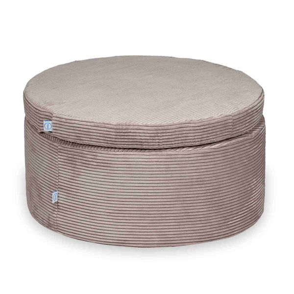 Pouf da gioco modulabile 4 pezzi in velluto a coste Tobias – Rosa