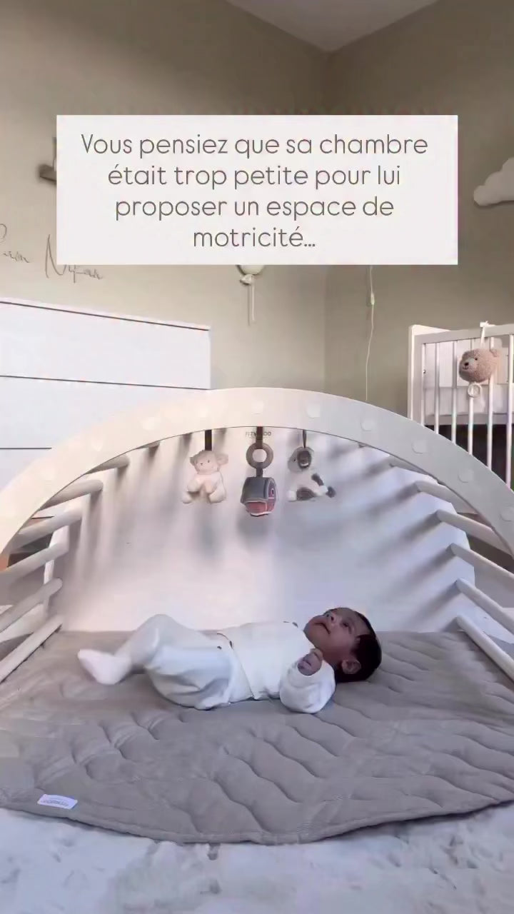 Arche d'escalade en bois, multifonctions, parcours de motricité, chambre enfant avec design scandinave • LOOVE
