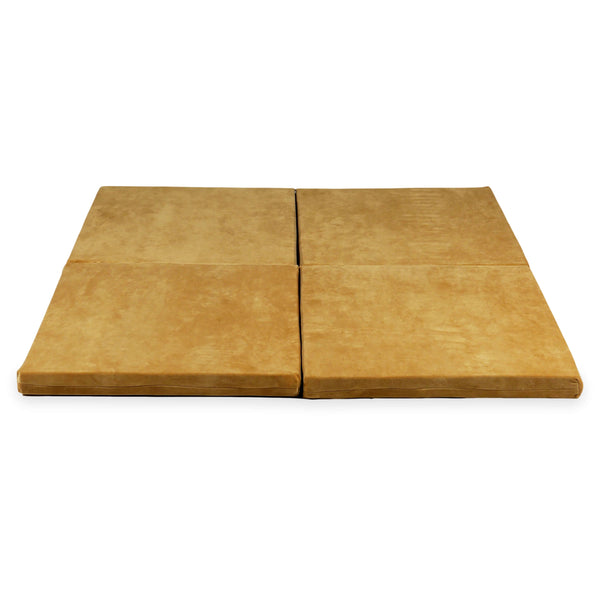 Tapis de jeu Carré en velours, 120cm - Caramel