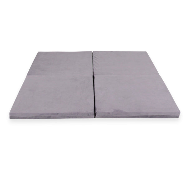 Tapis de jeu Carré en velours épais, 120cm - Lilas foncé