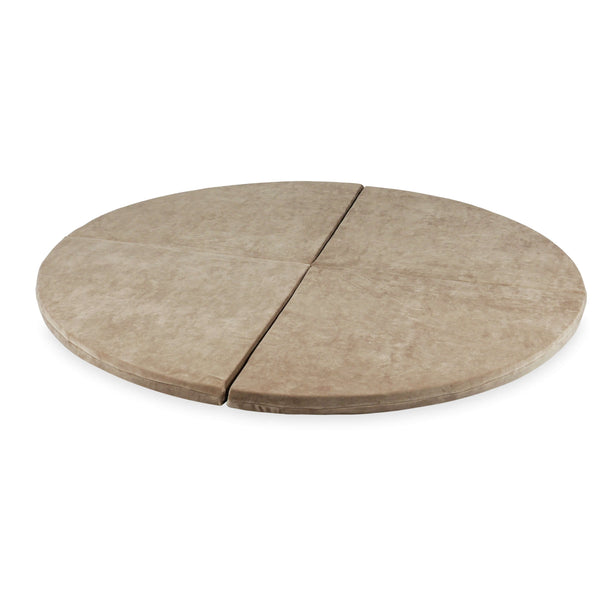 Tapis de jeu Rond en velours, 160cm - Marron glacé